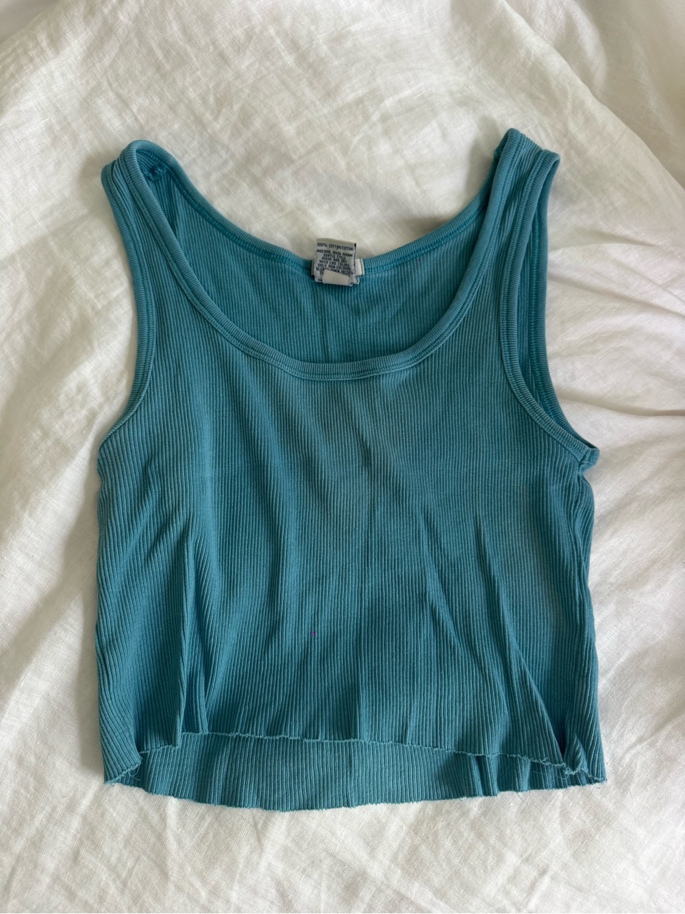 GAP Ribbed Tank Top in Teal